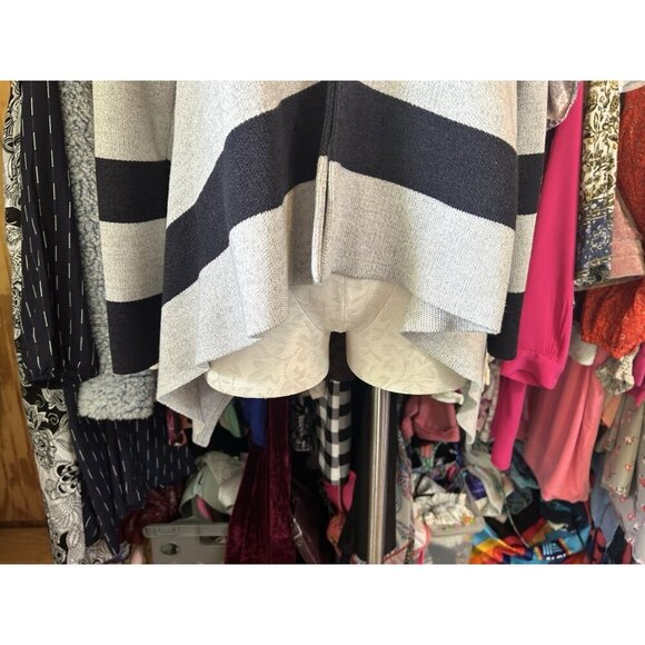 Thakoon Collective Striped Front Drape Cardigan RTR Long Sleeve Knit Sz S Boho - Picture 3 of 11